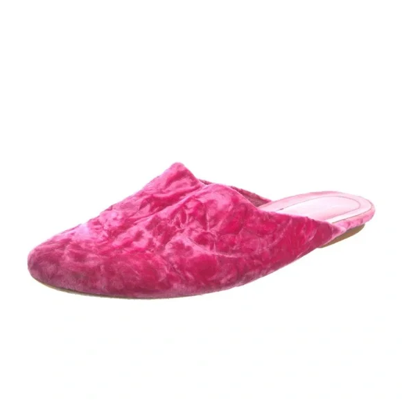 Dries Van Noten Pink Velvet Mules - Picture 3 of 7